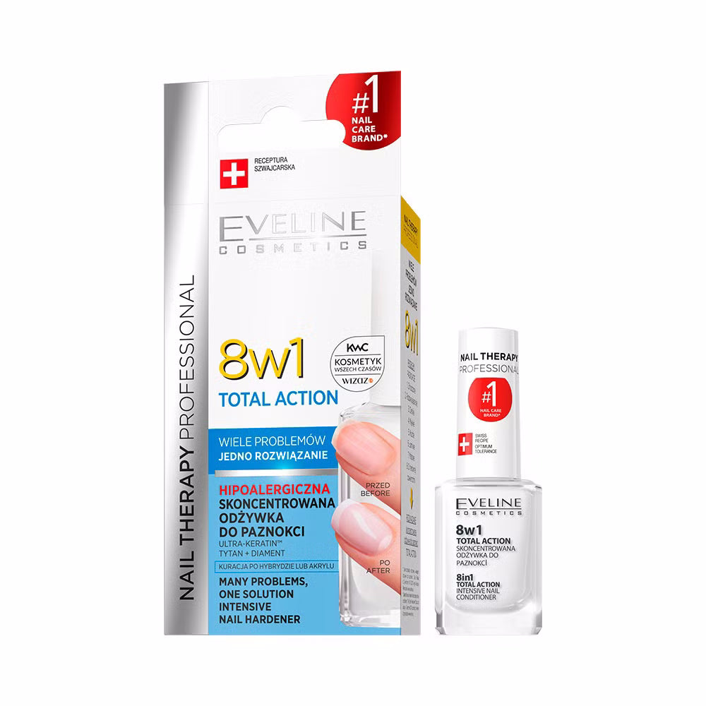 Total Action Концентрований засіб для нігтів 8В1 – Eveline Cosmetics