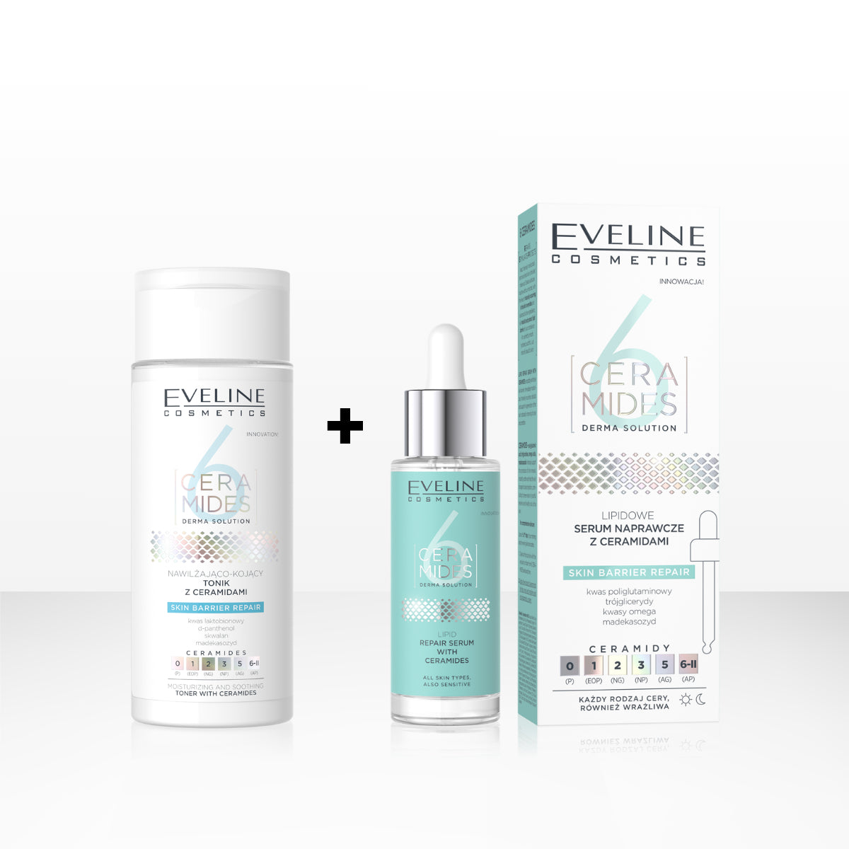 Доглядовий Дует - Сироватка і тонік 6 Ceramides – Eveline Cosmetics