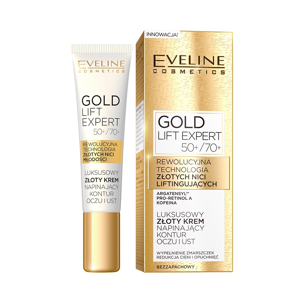 Фото - Крем і лосьйон Eveline Cosmetics Eveline UA Gold Lift Expert Розкішний золотий крем для контуру очей та губ 