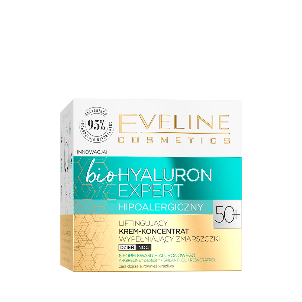 Фото - Крем и лосьон Eveline Cosmetics Eveline UA Bio Hyaluron Expert Крем-концентрат для заповнення зморшок 50+ 