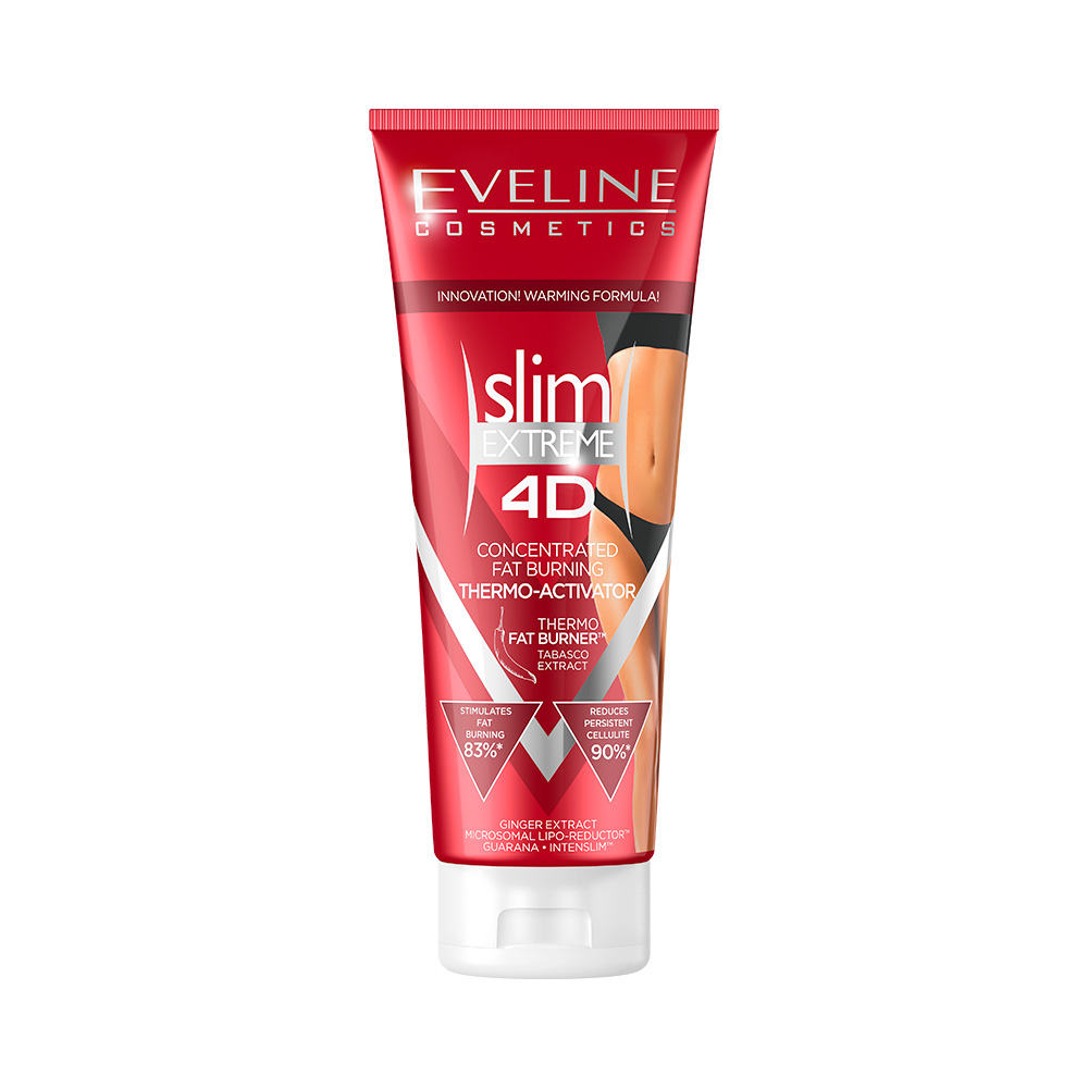 Фото - Крем і лосьйон Eveline Cosmetics Eveline UA Slim Extreme 4D Термоактивна антицелюлітна сироватка для схудне 