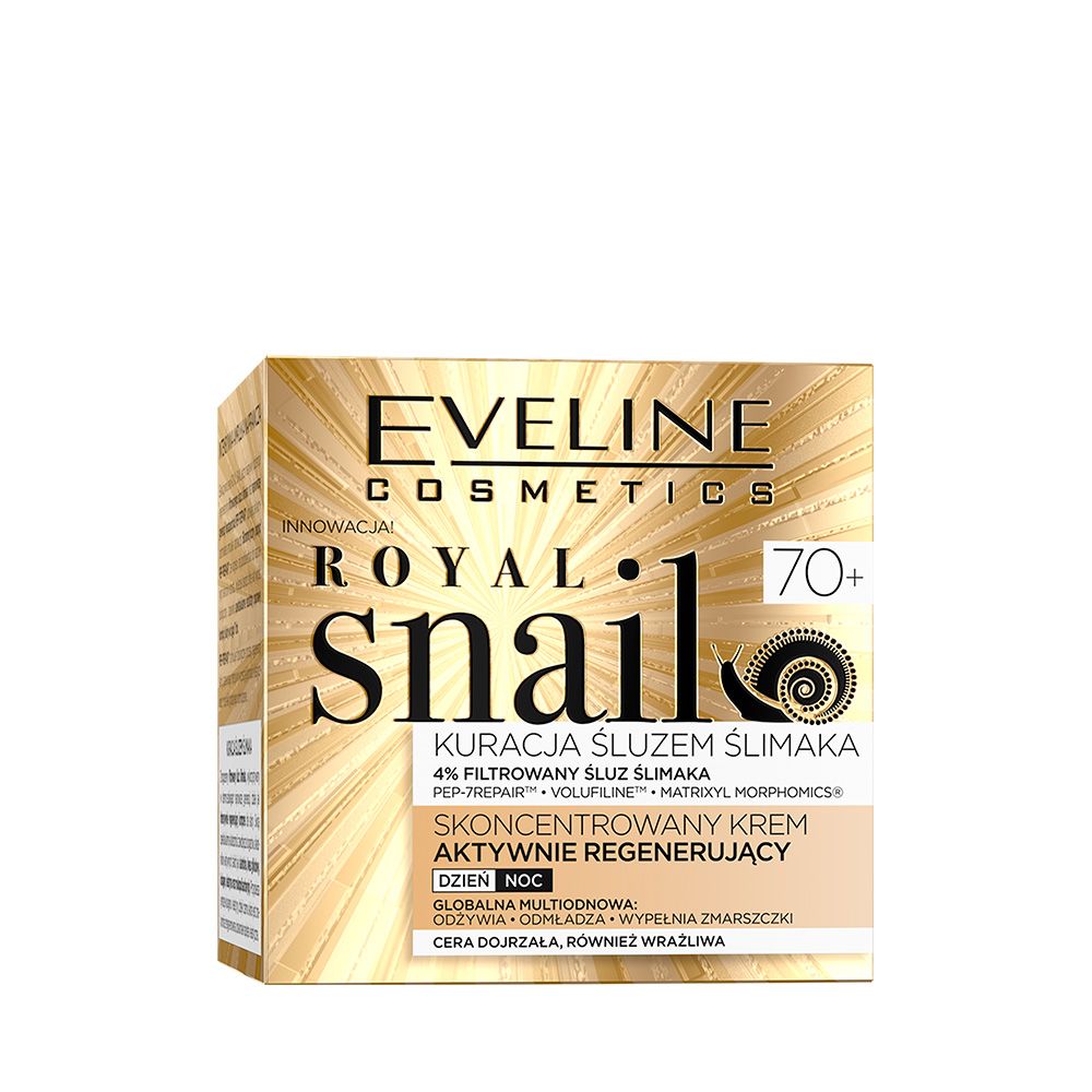 Фото - Крем і лосьйон Eveline Cosmetics Eveline UA Royal Snail Концентрований активно регенерувальний крем 70+ 